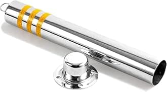 Parking Post Bollards Stainless Steel Parking Barrier With Reflective Strips,Bollard Post, Safety Bollard, Construction Safety Bollard (Color : Silver, Size : 800x89mm/31.5x3.5in)