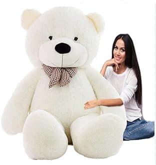Teddy Bear Plush Stuffed Animals Soft Toys, Huggable Teddy Bear, Birthday Gift for Boys, Girls, Wife, Girlfriend, Women, Kids Valentine's Christmas Gift (6 Feet, White)