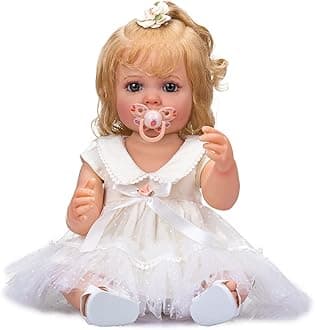 22 Inch Reborn Baby Dolls Full Body Silicone Vinyl That Look Real Alive Doll Lifelike Babies Handmade Anatomically Correct Doll Princess Toddler Children Gifts for Girls Age 3+