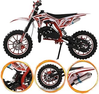 50CC Kids Dirt Bike, 2-Stroke Dirt Bike for Kids,Gas Power Motocross, Off Road Mini Motorcycle, Gas Bike Load 330Lbs
