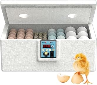 Egg Incubator, 10-25 Incubators for Hatching Eggs with Humidity, Egg Turning and Digital Humidity Control for Chicken, Quail, Duck