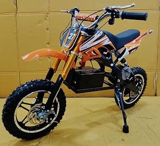 Dirt Rocket Electric-Powered Dirt Bike with Rear-Wheel Drive, High-Torque, Chain-Driven Motor, for Kids 13+ (Orange)- for Offroad Category & Purpose ONLY