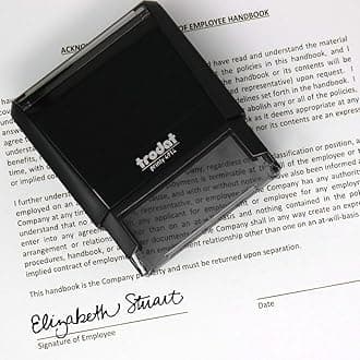 Holmes Stamp & Sign - Custom Self-Inking Signature Stamp - Black Ink