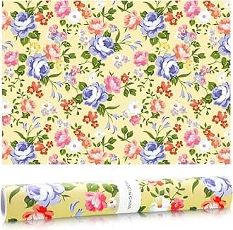 Gersoniel 10 Sheets Drawer Liners for Dresser Scented Drawer Liners Non Adhesive Scented Paper for Fragrant Home Shelf Closet(Lavender,Colorful Flowers)