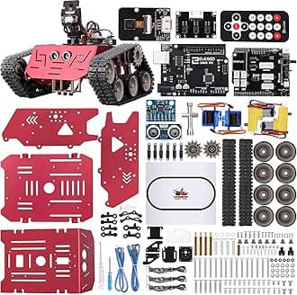 Conqueror Robot Tank Kit with UNO R3 for Arduino Robotics for Kids Ages 8-12 12-16 STEM Science Kits Coding Robots Toys for 8+ Year Old Boys Girls Teens Circuits Engineering Building Project
