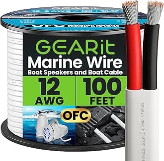 GEARit Speaker Wire 12 Gauge (100ft), Red/Black Speaker Cable 12AWG, Duplex 2-Conductor, Speaker Wires for Boat, RV, Camper, Trailer, Automotive, in-Wall and Outdoor Use